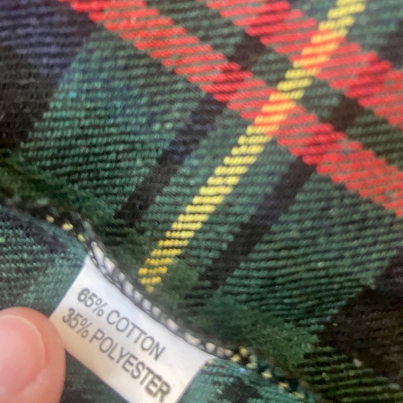 Green, Gold, Red Women’s Button Up Flannel - Picture 3 of 3